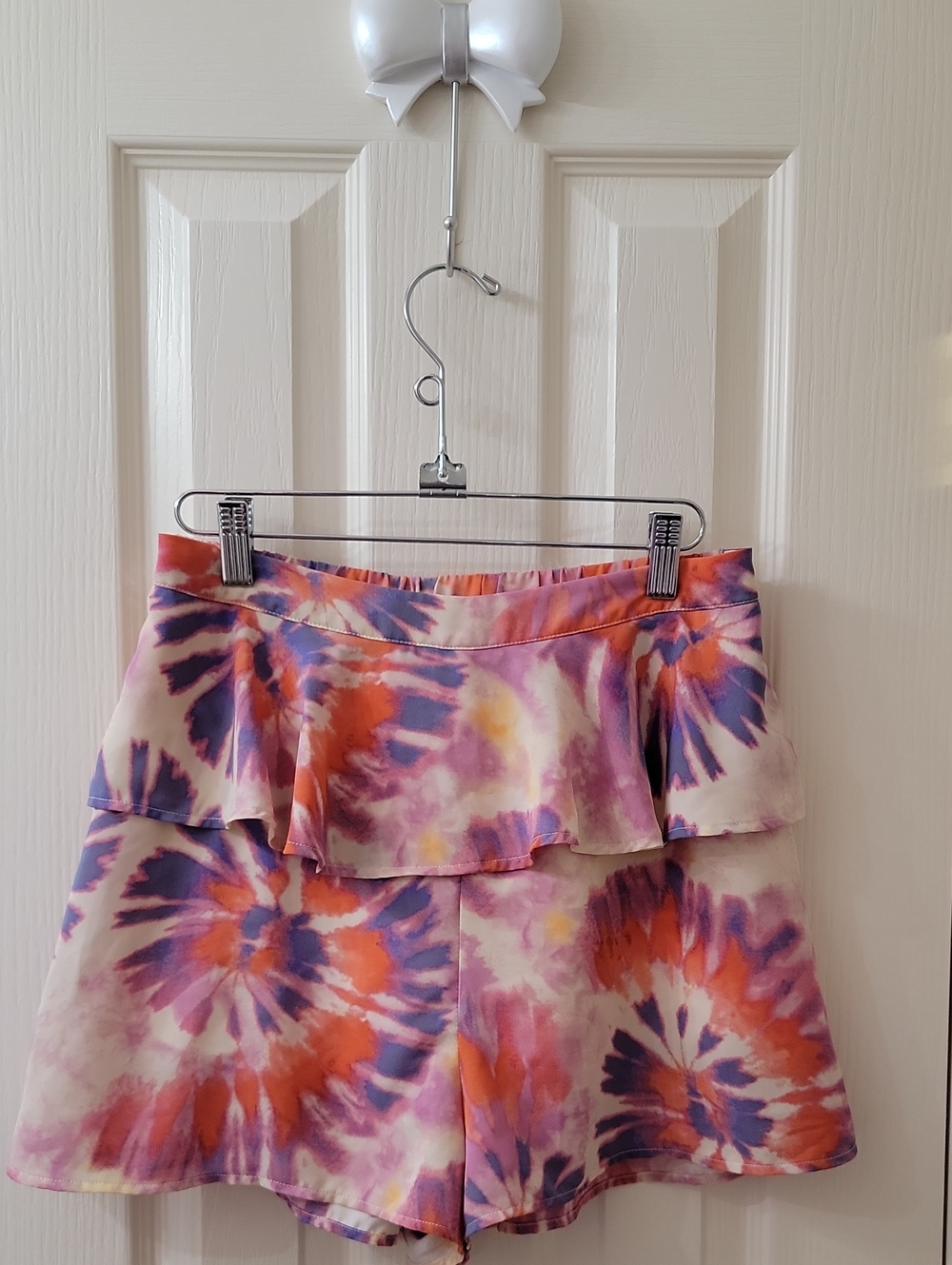 Lush Tie-Dye Shorts in Purple, Pink & Orange
